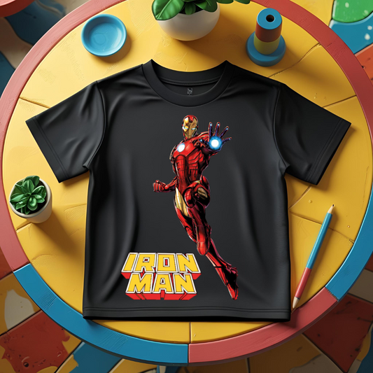 IRON MAN FLYING Boy's Crew Neck T-Shirt