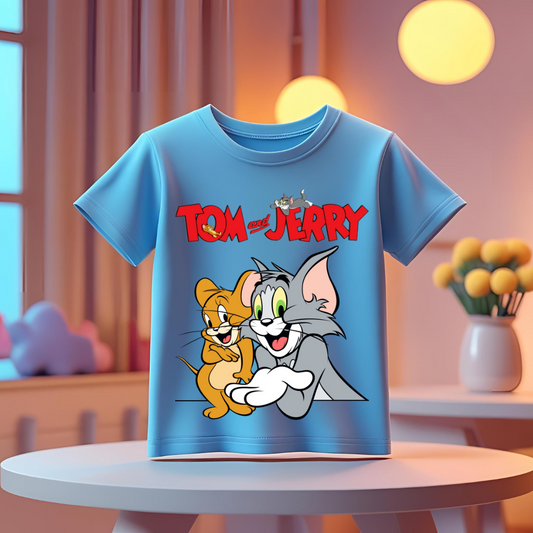 TOM & JERRY Boy's Crew Neck T-Shirt