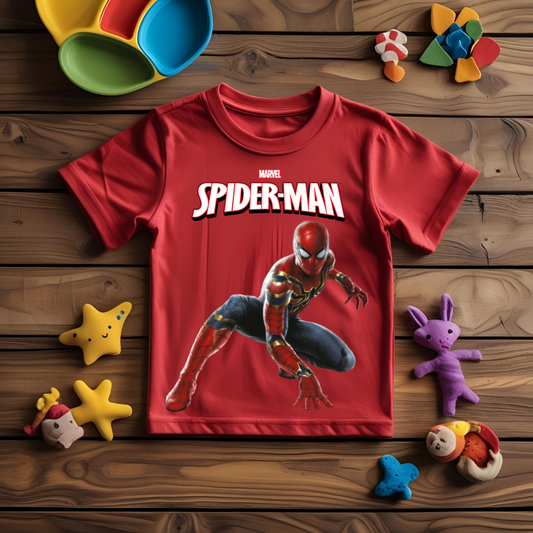 SPIDER MAN IRON SUIT Boy's Crew Neck T-Shirt